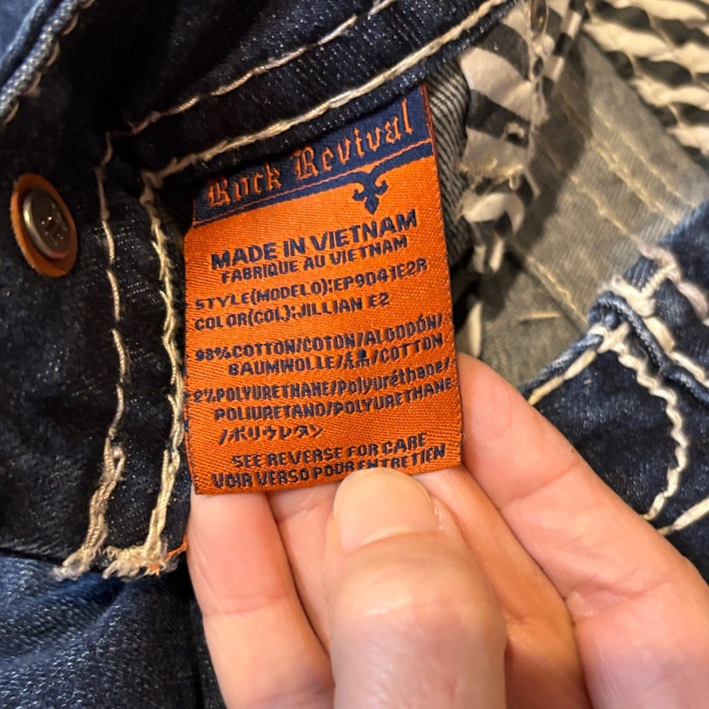 Rock Revival Dark Blue Boot Cut Jeans - Picture 4 of 12